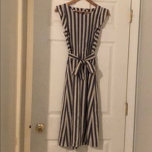 Sézane Hava Dress Stripes Ecru / Brue FR 36 / US 4